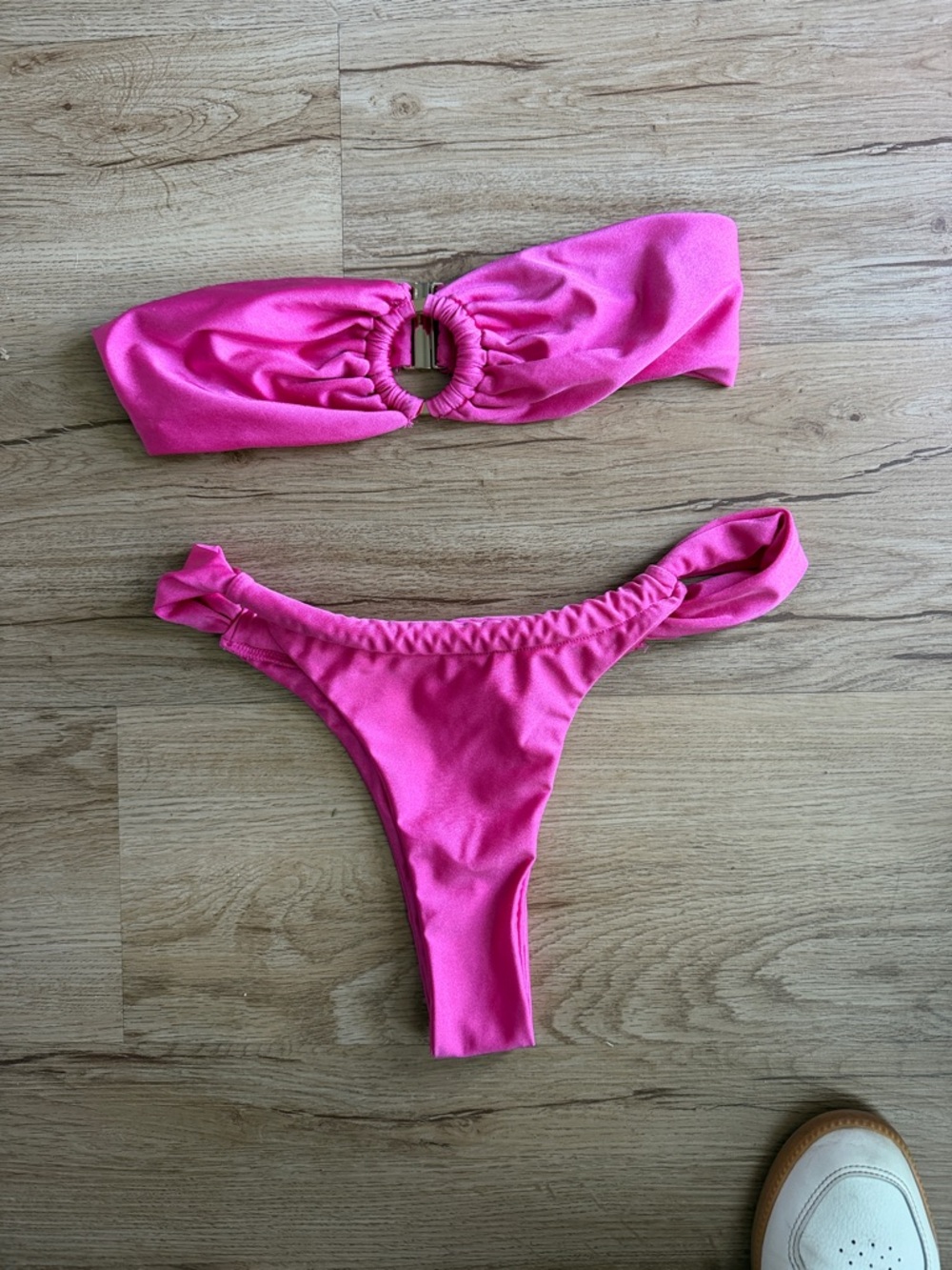 Princess Polly Hot Pink Ring-Detail Bikini Top